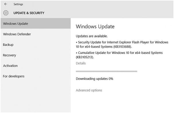 Windows 10 update stuck downloading